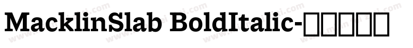 MacklinSlab BoldItalic字体转换